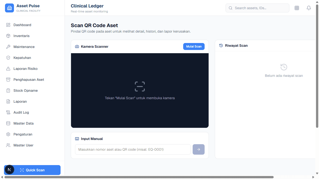 PWA QR scan lapangan